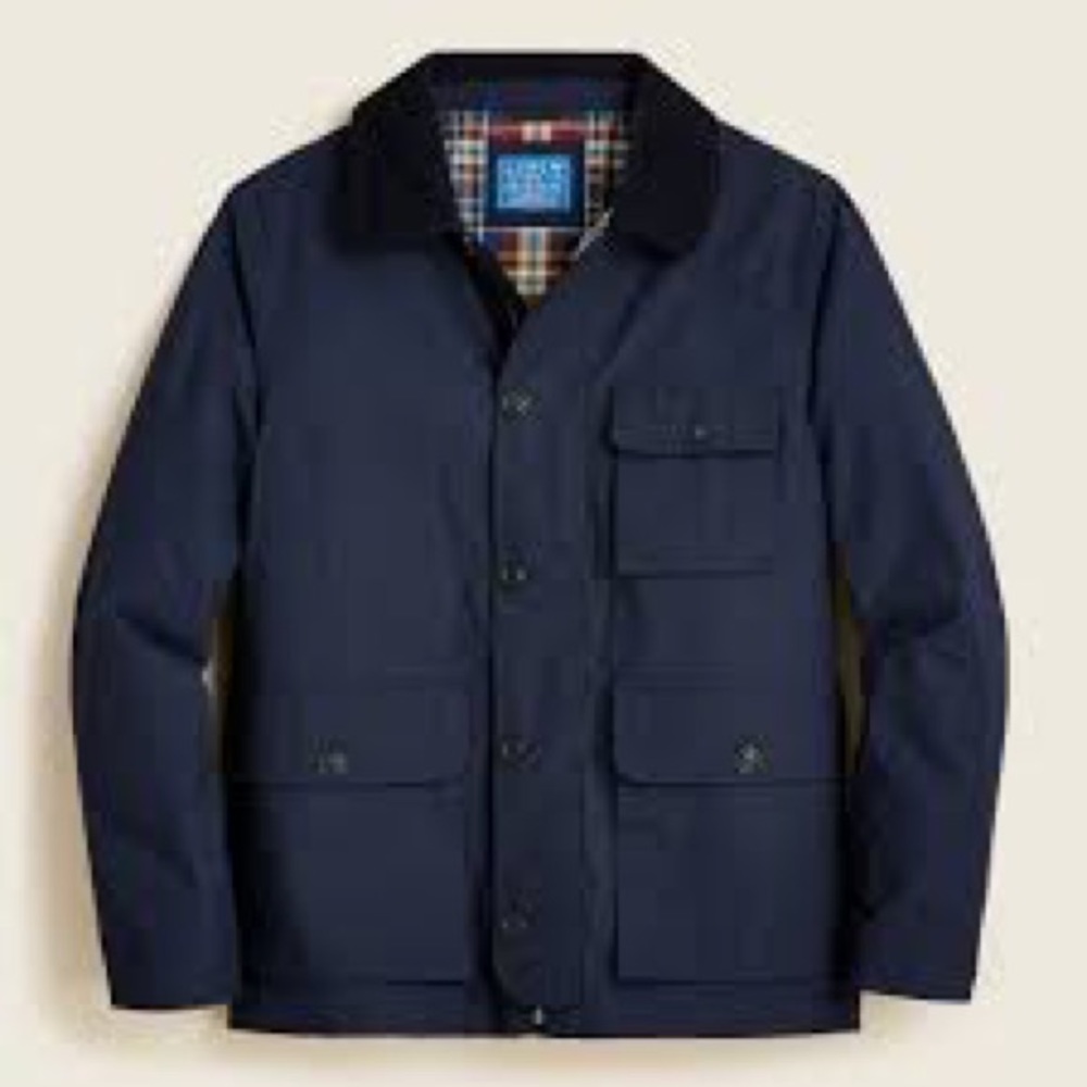 J CREW Utility Jacket in Kinloch Cloth Navy